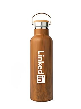 LinkedIn Insulated Bamboo Bottle